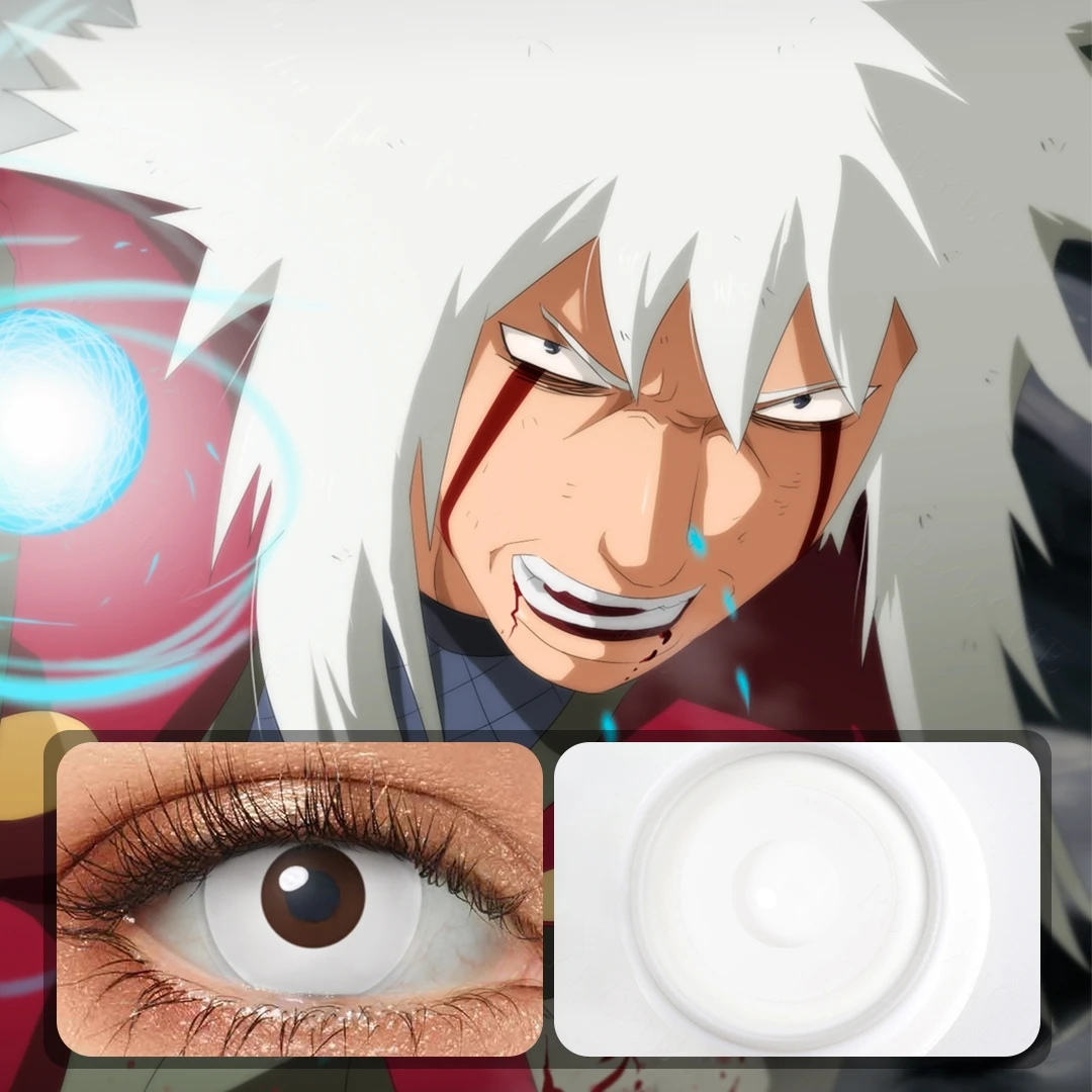 （0~-6.0）Sharingan Rinnegan Contact Lenses With Degree Sasuke Anime Cosplay Contact Lens With Prescription White Out Contact Lens