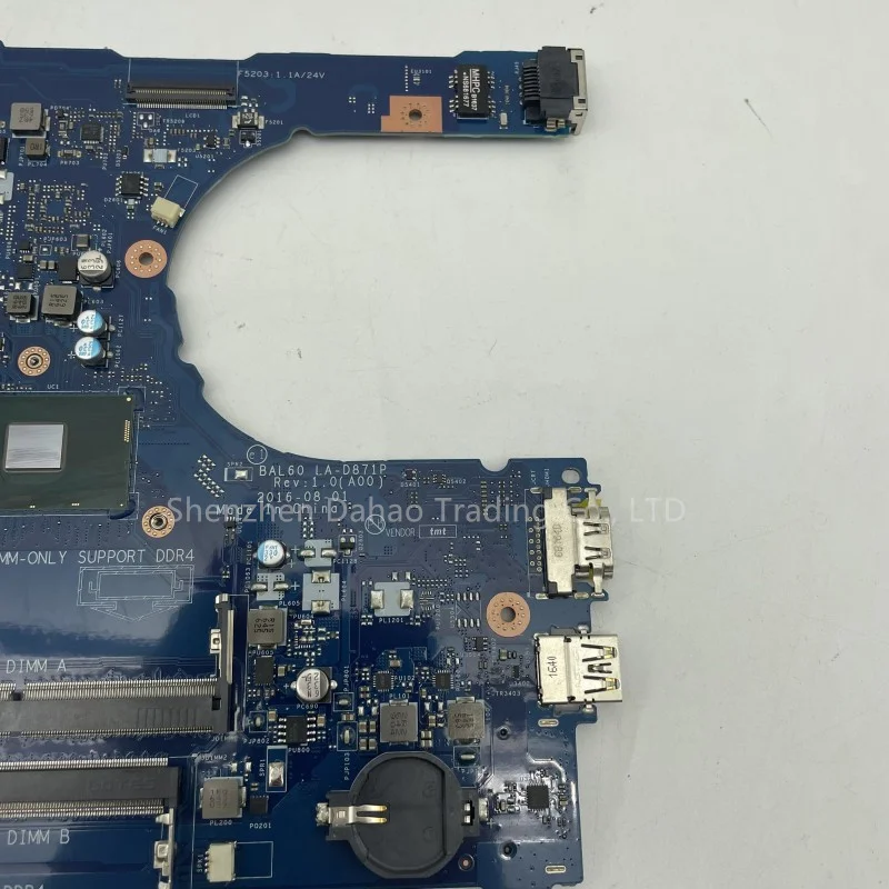 Imagem -03 - para Dell Inspiron 5566 5468 5568 Laptop Motherboard com i3 i5 i7 Cpu Bal60 La-d871p Cn0kckcp 0md9k 0p1mtv 0j0f4j