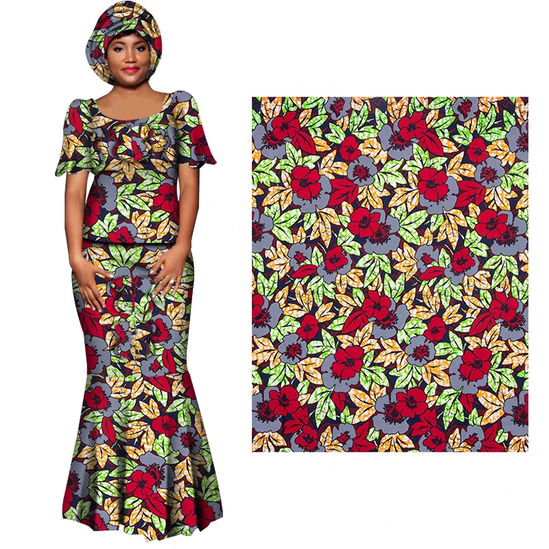 

Ankara Prints Pattern Wax Fabric Sewing Party Dress Tissu Craft Making Patchwork Loincloth Hot Sale Pagne FP6684
