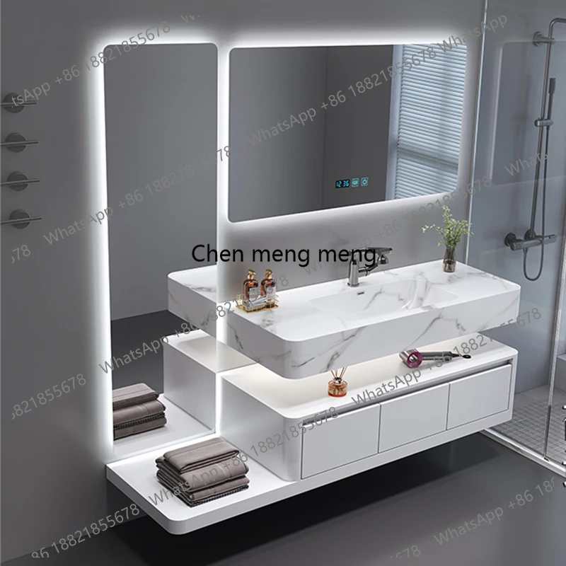 

Slim Luxury Shelf Bathroom Cabinet Nordic Storage Mirror Vanity Bathroom Cabinet Washroom Salle De Bain Armoire Furniture