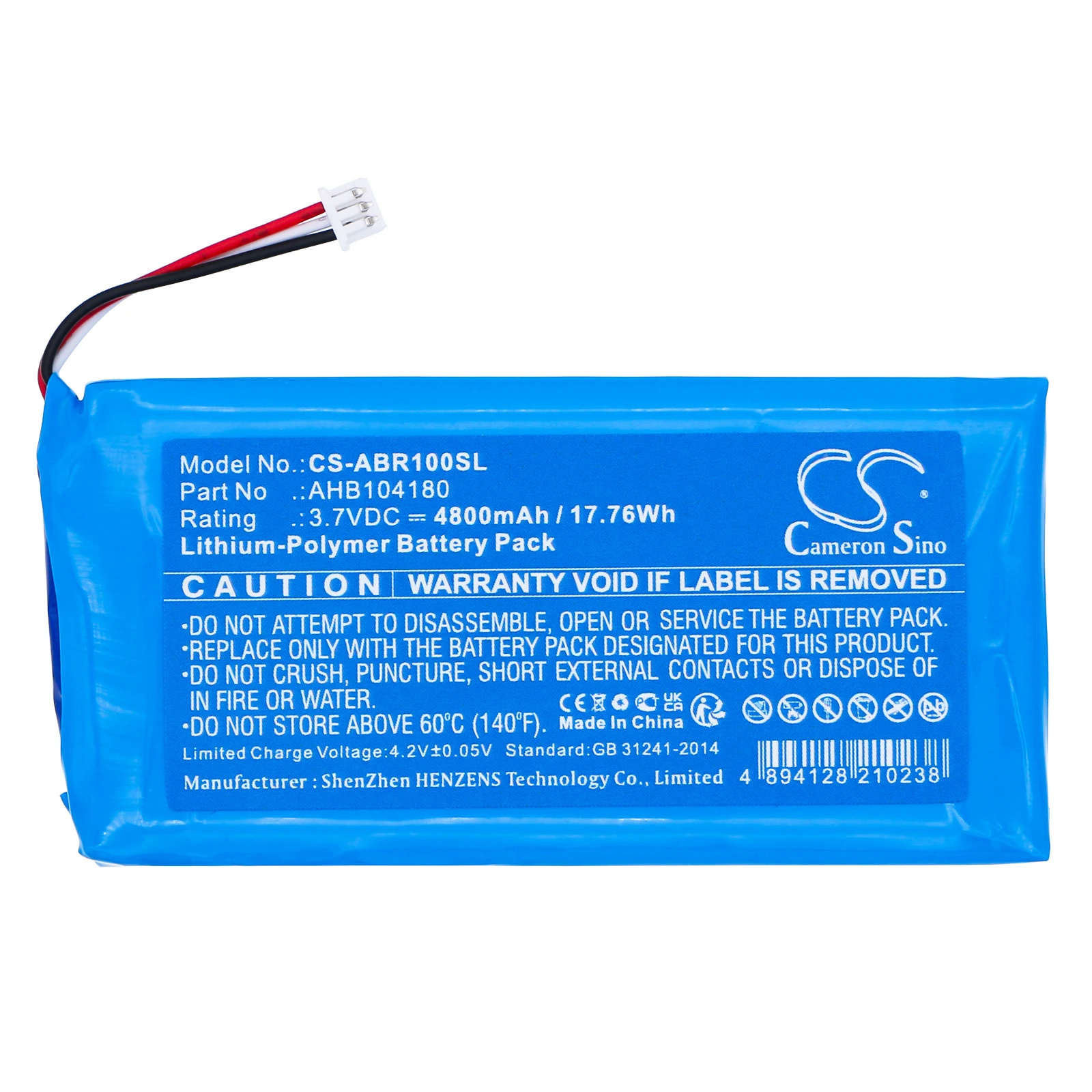 CS Replacement Battery for Anbernic RG Cube Video,RG Cube Retro,RG Cube PN:AHB104180 4800mAh / 17.76Wh