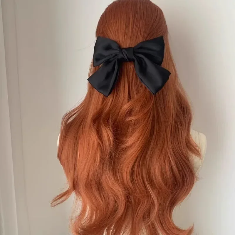 Ashely peruca laranja para mulheres frente do laço grande onda encaracolado cabelo longo para cosplay uso diário 24 polegada cor abóbora perucas de