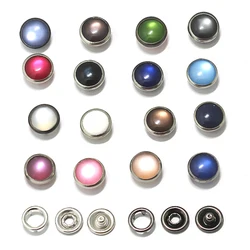 20 Sets Pearlescent Copper Material Snap Fastener Combination Five-Claw Snap Fastener Jeans Button One-Piece Pants Snap Button