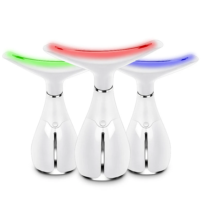 جهاز العناية بالرقبة نمط الرقبة لون ضوء جهاز الجمال الملونة LED الاهتزاز تدليك الجمال معا ST-H309A