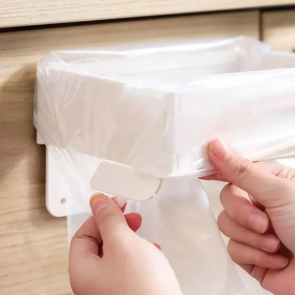 

Portable Hanging Trash Bag Holder Save Space Multifunctional Garbage Bag Holder Foldable Plastic Bag Rack for Kitchen Supplies