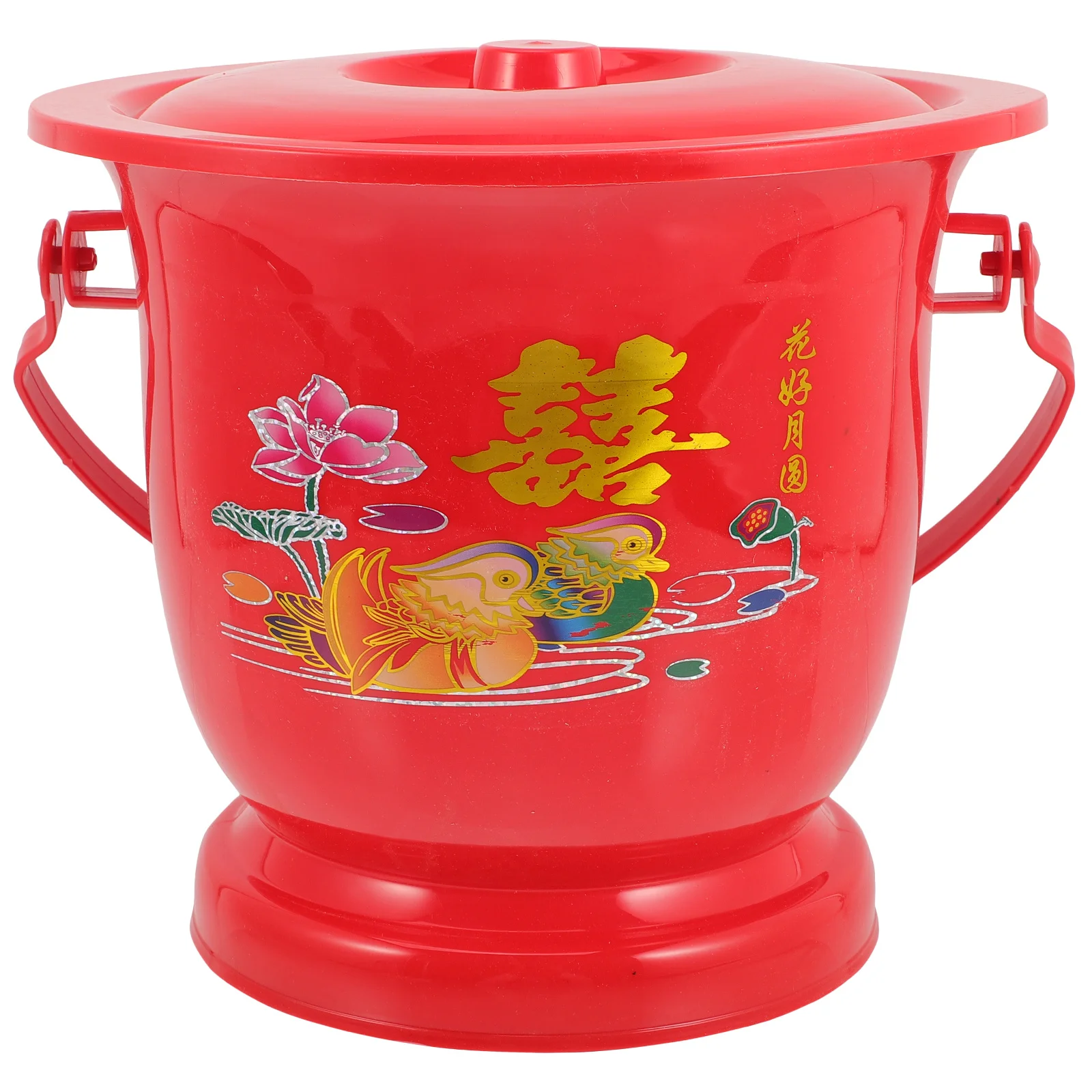 

Plastic Potty Spittoon Heavy Duty Leakproof Design Easy Carry Home Urinal for Overnight Use Portable Bedpan for Seniors and