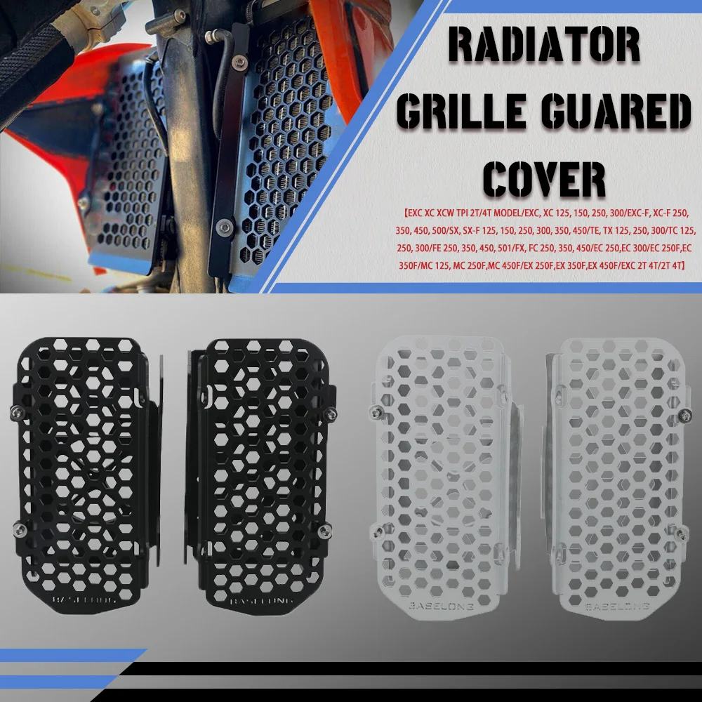 2023 2022 2021 Motorcycle Radiator Guard Protector Grill Cover Oil Cooler Guard For GASGAS EC MC EX 125 250 300 250F 350F 450F