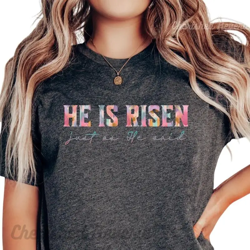 تي شيرت نسائي لعيد الفصح المسيحي هو قاعدة الإيمان الديني