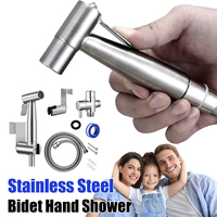 Hand Shower Holder with 2 Way Diverter & Hose Wash Bidet Faucet Spray Self Cleaning Bidet Sprayer Set for Bidet Toilet Shower