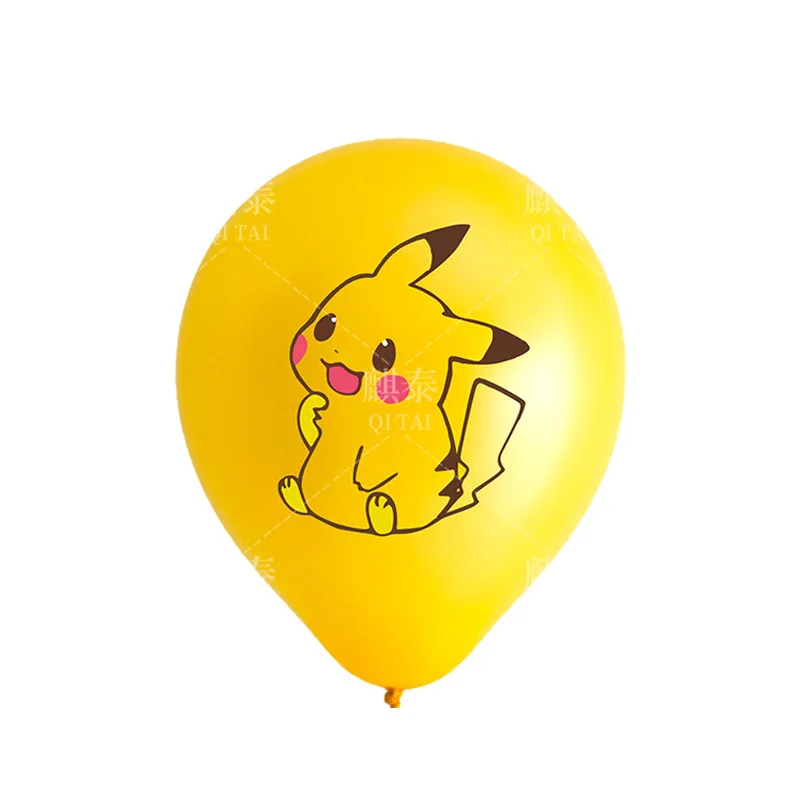 3/6/18 قطعة 12 بوصة بوكيمون بيكاتشو كارتون ، مجموعة بالونات اللاتكس ، لحفلات مهرجان الصبي والفتيات ، استحمام الطفل ، زينة الحفلات