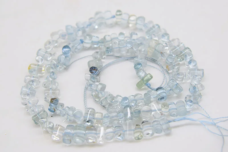 Aquamarine pillar 4-7mm for DIY jewelry making  unique cute  beads  FPPJ wholesale beads nature gemstone 40cm