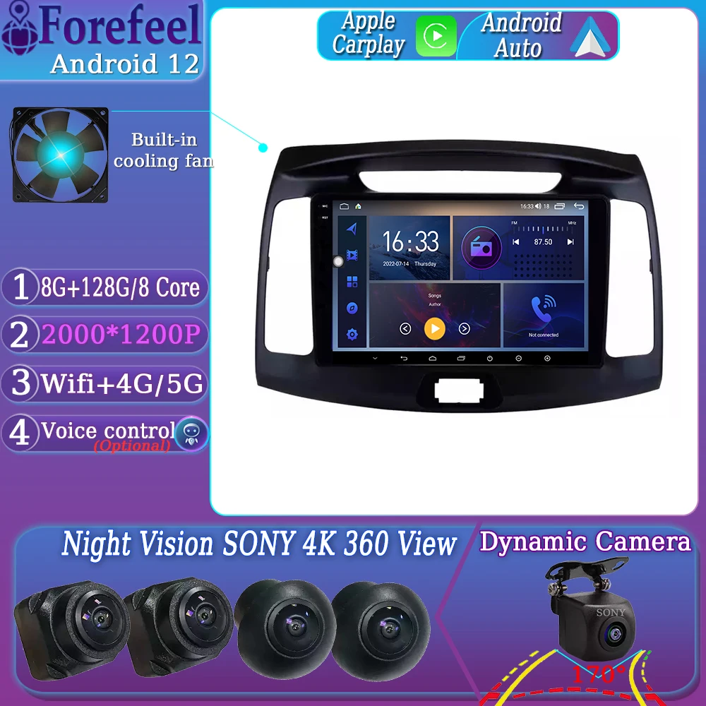 

Android12 For Hyundai Elantra Celesta 2006 - 2011 Multimedia Car Monitor Lettore Autoradio Vehicle GPS Navigation Stereo Radio