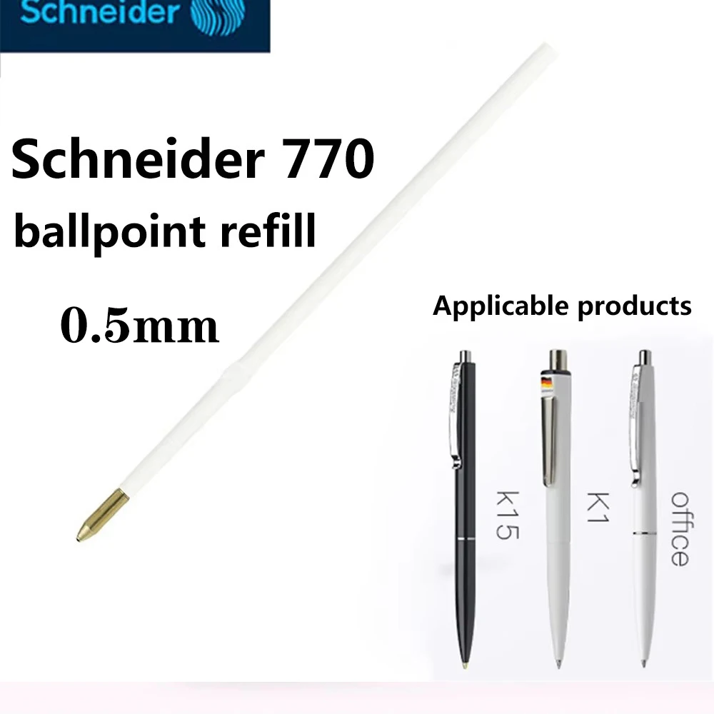 5pcs Schneider 770 Ballpoint Pen Refills Applicable To K15/Office/K20/Elegant/Refined Back To School Cheap Stationery 0.5mm