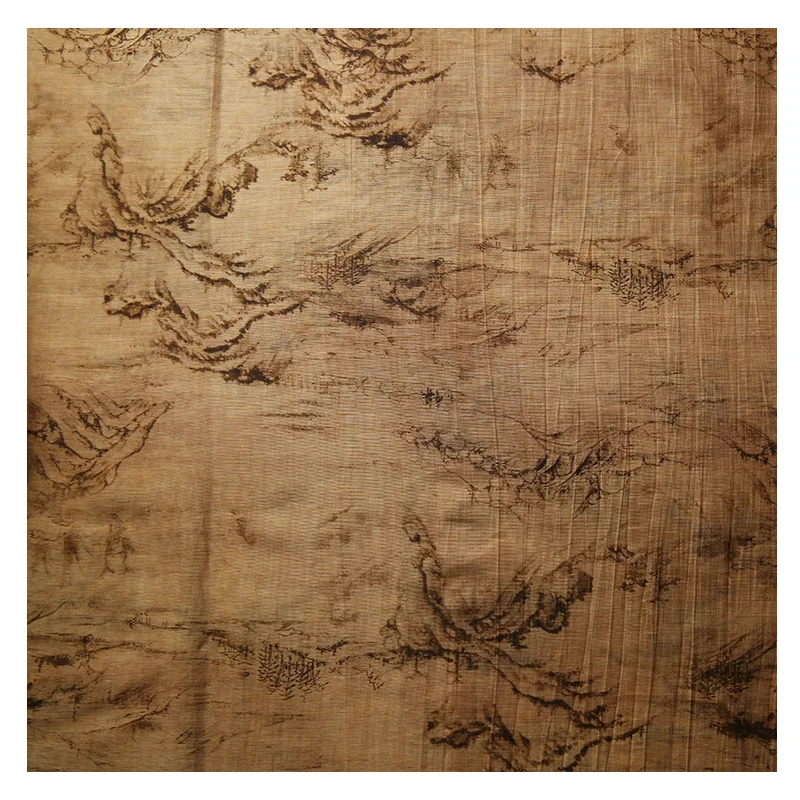 Micro-Transparent Printed Linen Gauze Skirt Shirt