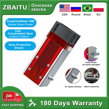 ZBAITU 80W laser module head with metal nozzle cover air assist CNC cutting engraving woodworking tools