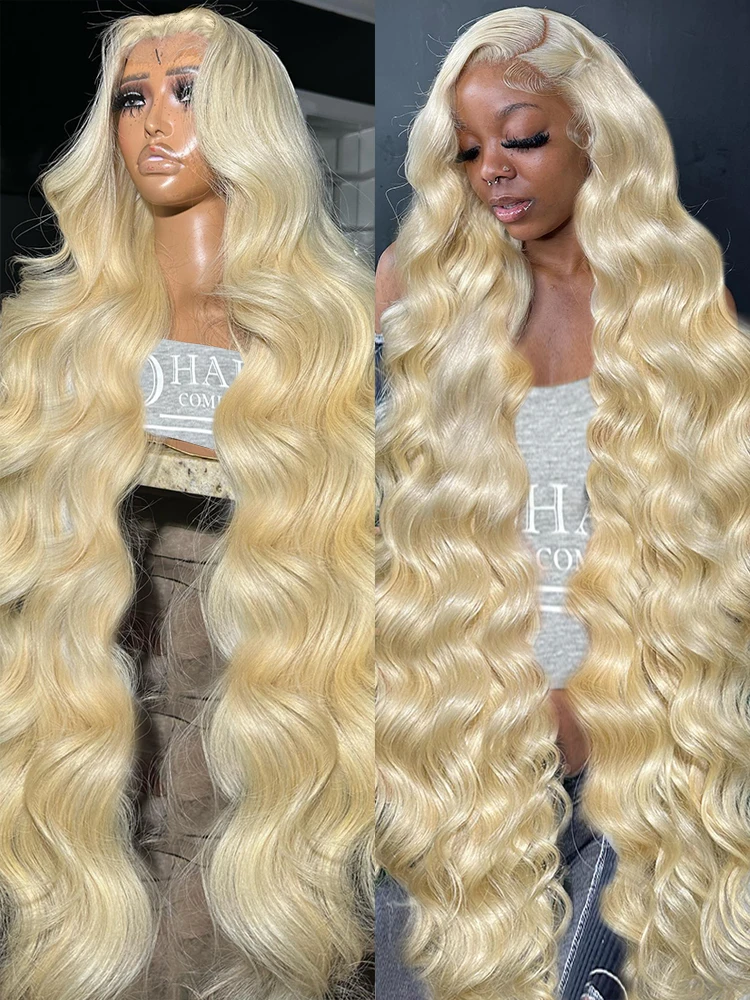 Hairinside Brazilian Remy 30 Inch 613 Honey Blonde 250% Body Wave Lace Frontal Wig 13x6 Lace Front Human Hair Wigs For Women