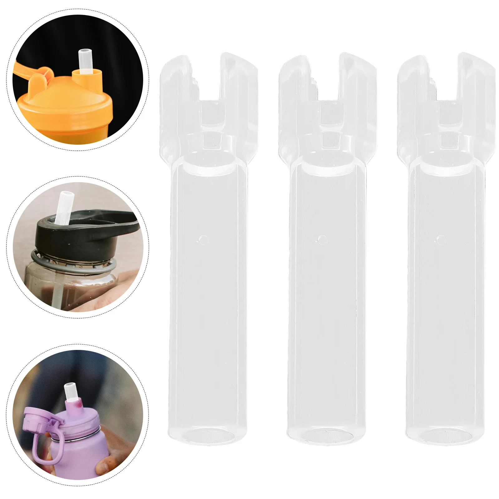 

6Pcs Silicone Straw Replacement Set Ergonomic Mouthpiece Direct Drinking Tumblers Washable Reusable Straw Accessories Belly Cup