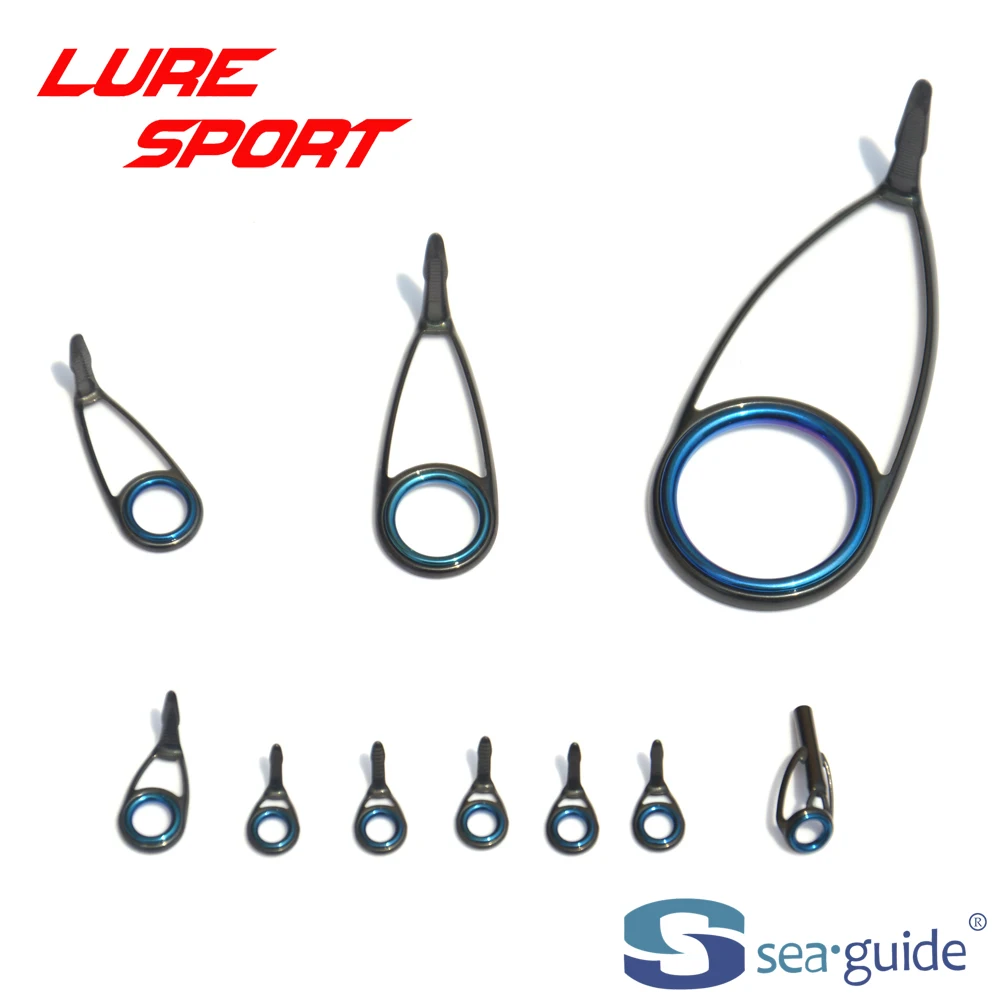 

9 10 11 12pc Blue LS Ring Black Steel Frame HBXOHLSG-4 25 Spin Guide Set Rod Building component Repair DIY Accessory SeaGuide