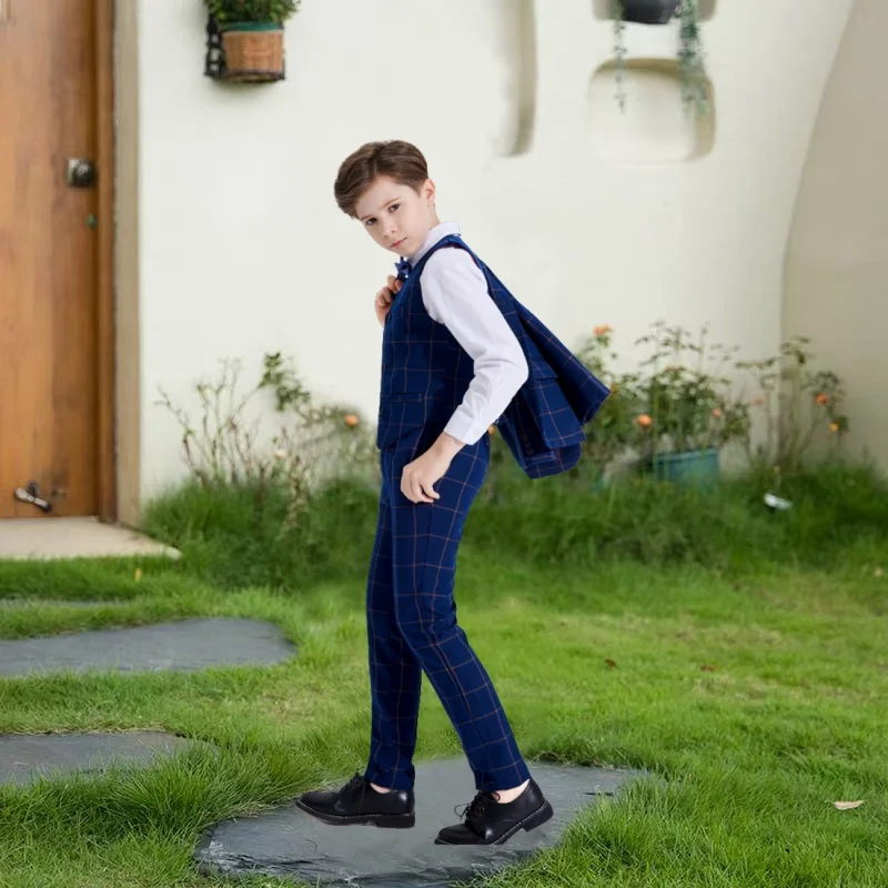 

Flower Boys Suit For Wedding Children Formal Birhtday Photograph Set Kids Tuxedo Dress Teenager Graduation Performance Costume