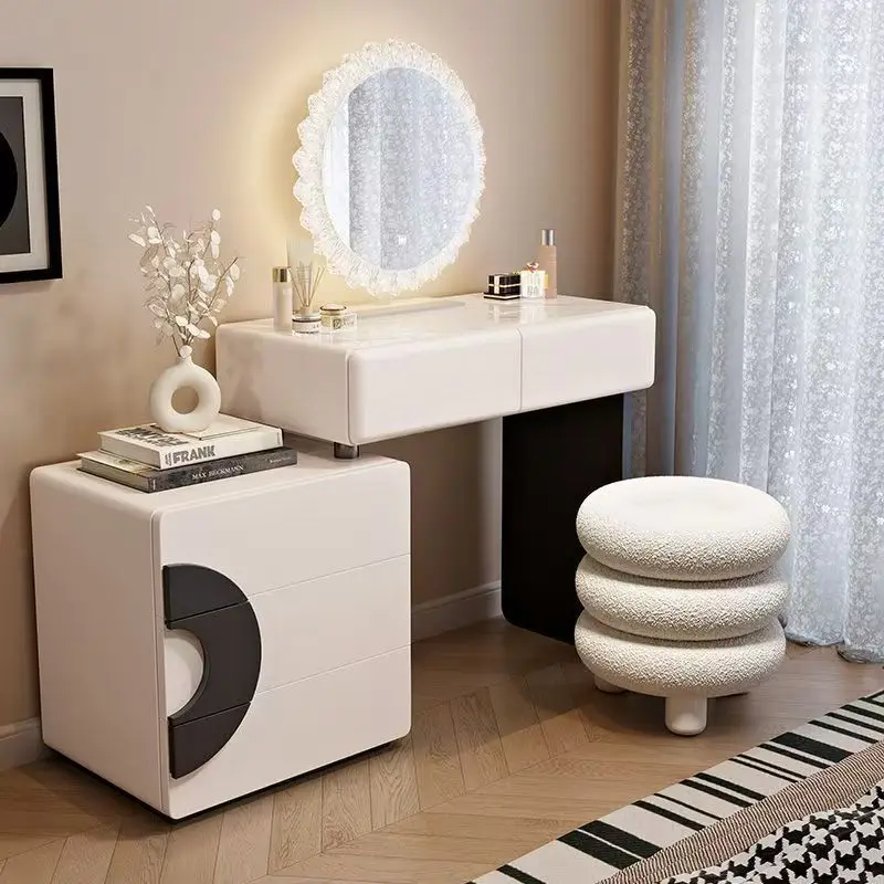 French Minimalist Luxury Style Dressing Table For Makeup Modern Simple Princess Dressing Table