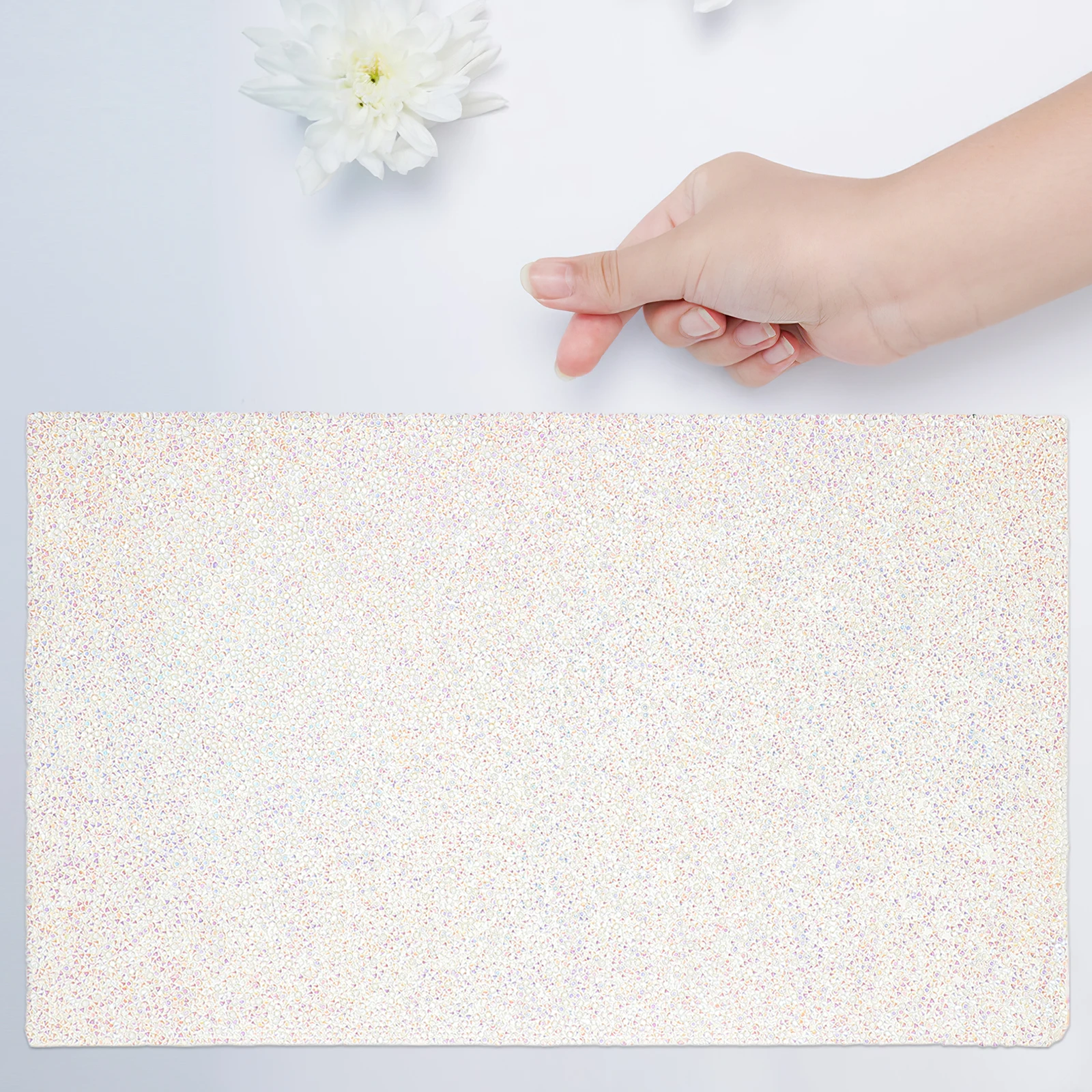 

Mat Rhinestones Diamond-in Background for Manicure Supplies Cover Decor Nail Art Nail Art Rhinestone Table Mat Cushion
