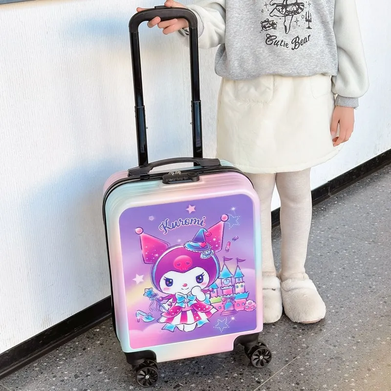 Novo estilo 18 polegadas crianças trole caso grande capacidade bonito sanrios kawaii dos desenhos animados mala moda viagem check-in bagagem