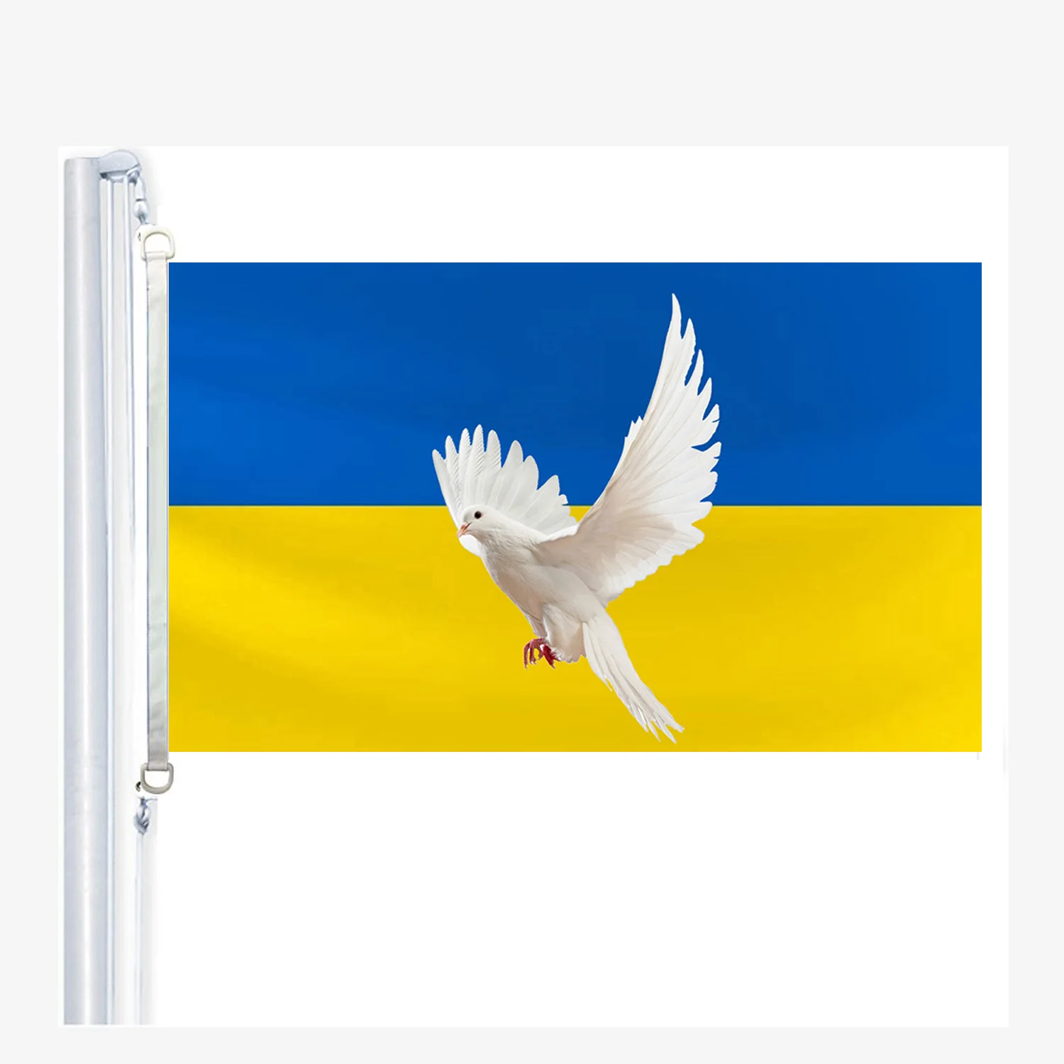 

Ukrainian flag peace dove flag flags,90 x 150 cm, 100 % Polyester, Digitaldruck