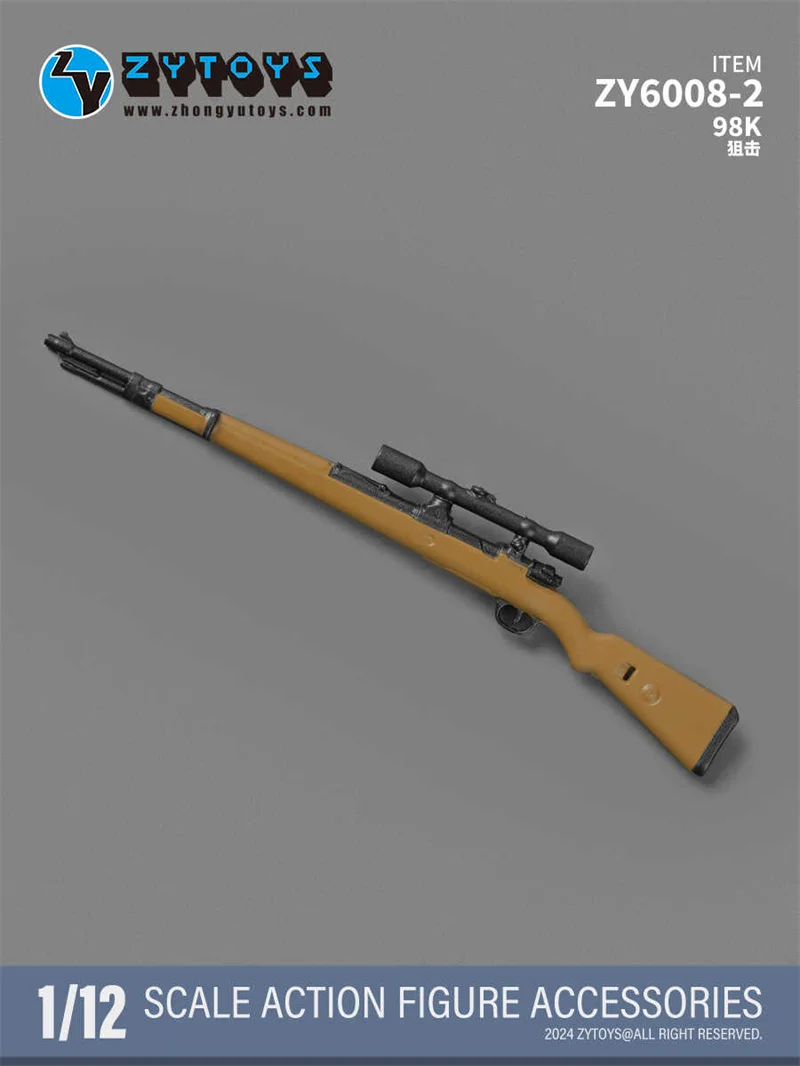 ZYTOYS ZY6008 1/12 군인 8pcs 세트 플라스틱 무기 모델 M1928 98K BREN MK43 AK74M MK13 M200 M82A1 맞는 6'' 액션 피규어 바디