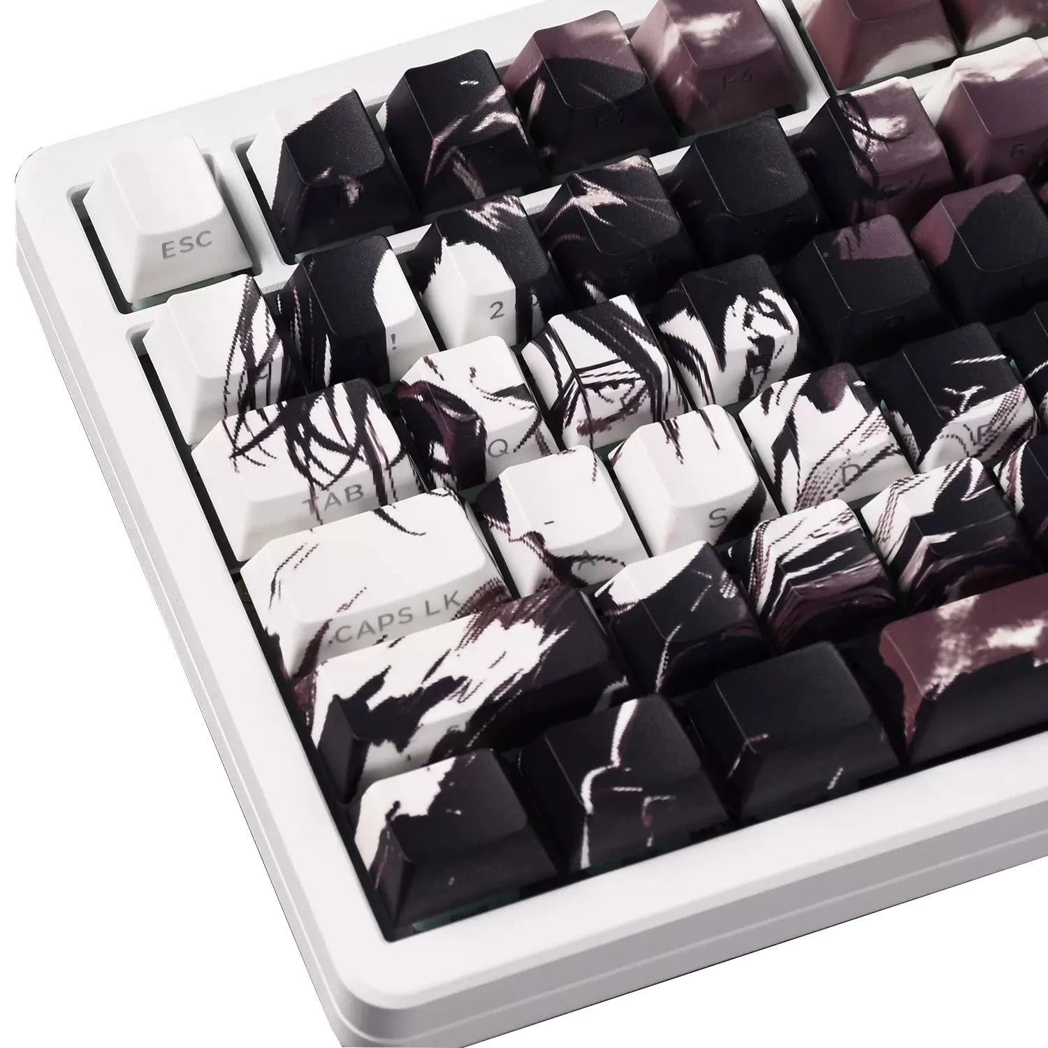 Imagem -02 - Pbt Dye-sublimação Gaming Keycaps Teclado Mecânico Anime Attack on Titan Perfil Cereja Perfil Cereja Térmica Pbt 134