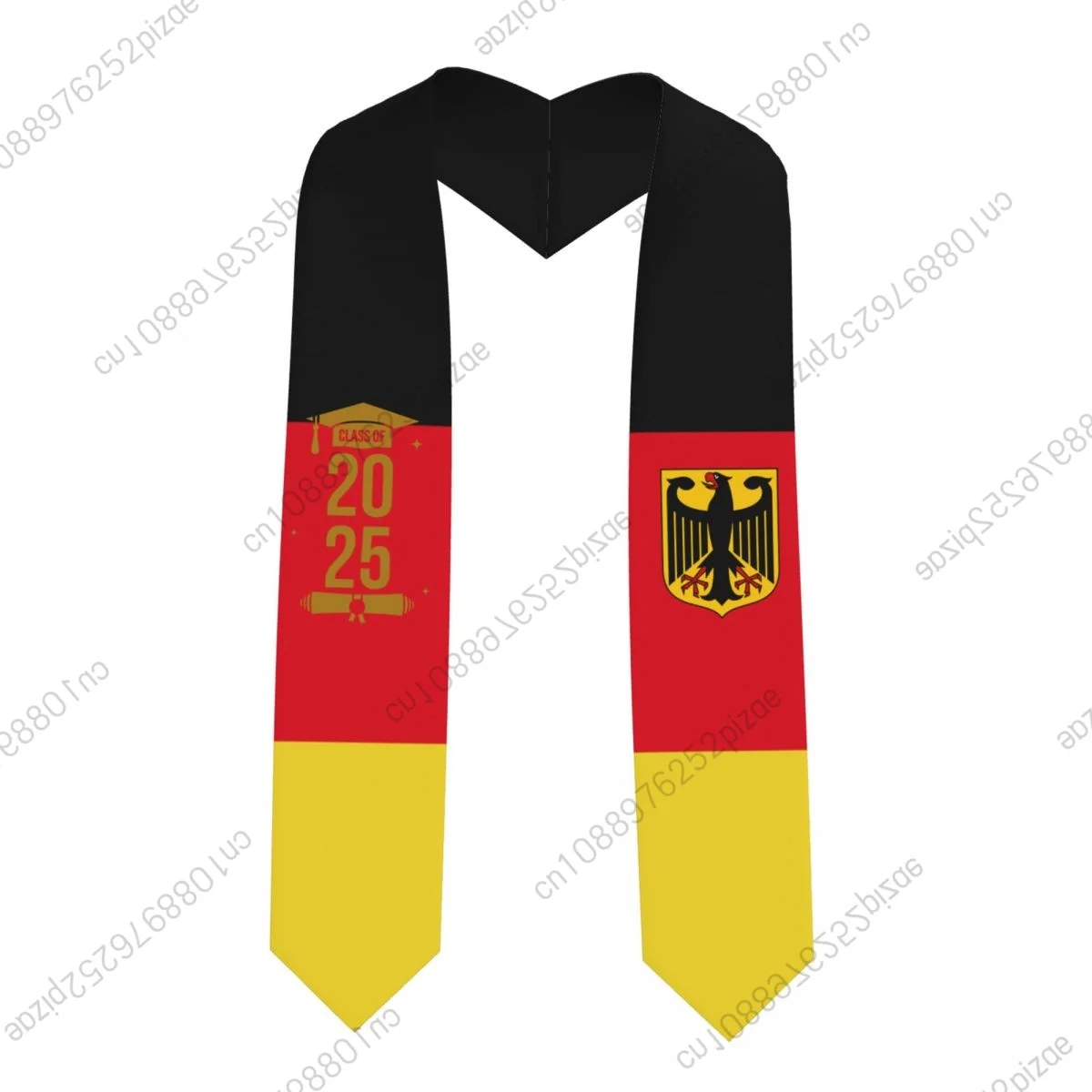 

New Germany Flag Class Of 2025 183*13CM Graduation Stole Sash Scarf For International Students Proud