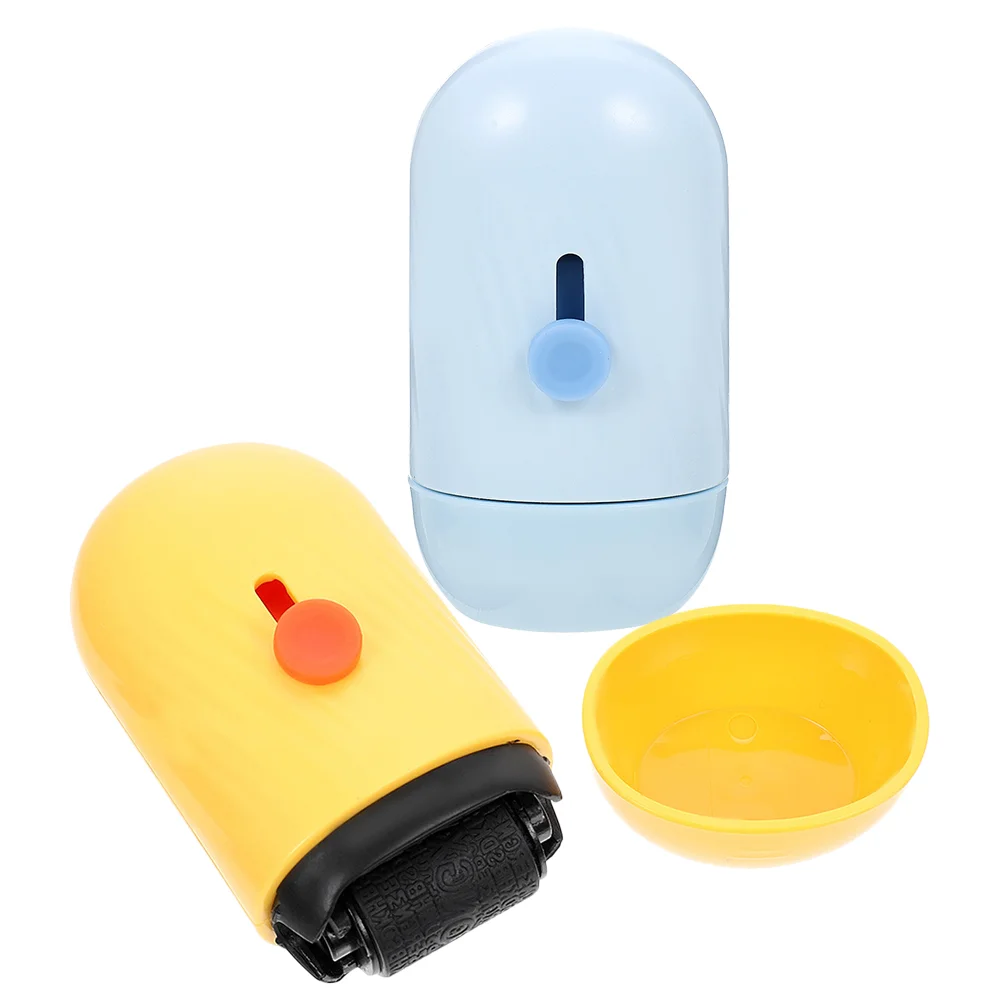 2-teiliger Unboxing Corrector Privacy Ink Roller Stempel Briefmarken Informationsschutz Stamper Abs Office Security Tool mit