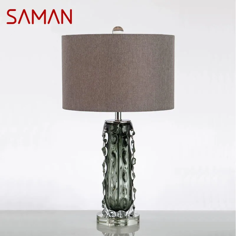 

SAMAN Nordic Modern Glaze Table Lamp Fashionable Art Iiving Room Bedroom Hotel LED Personality Originality Desk Light