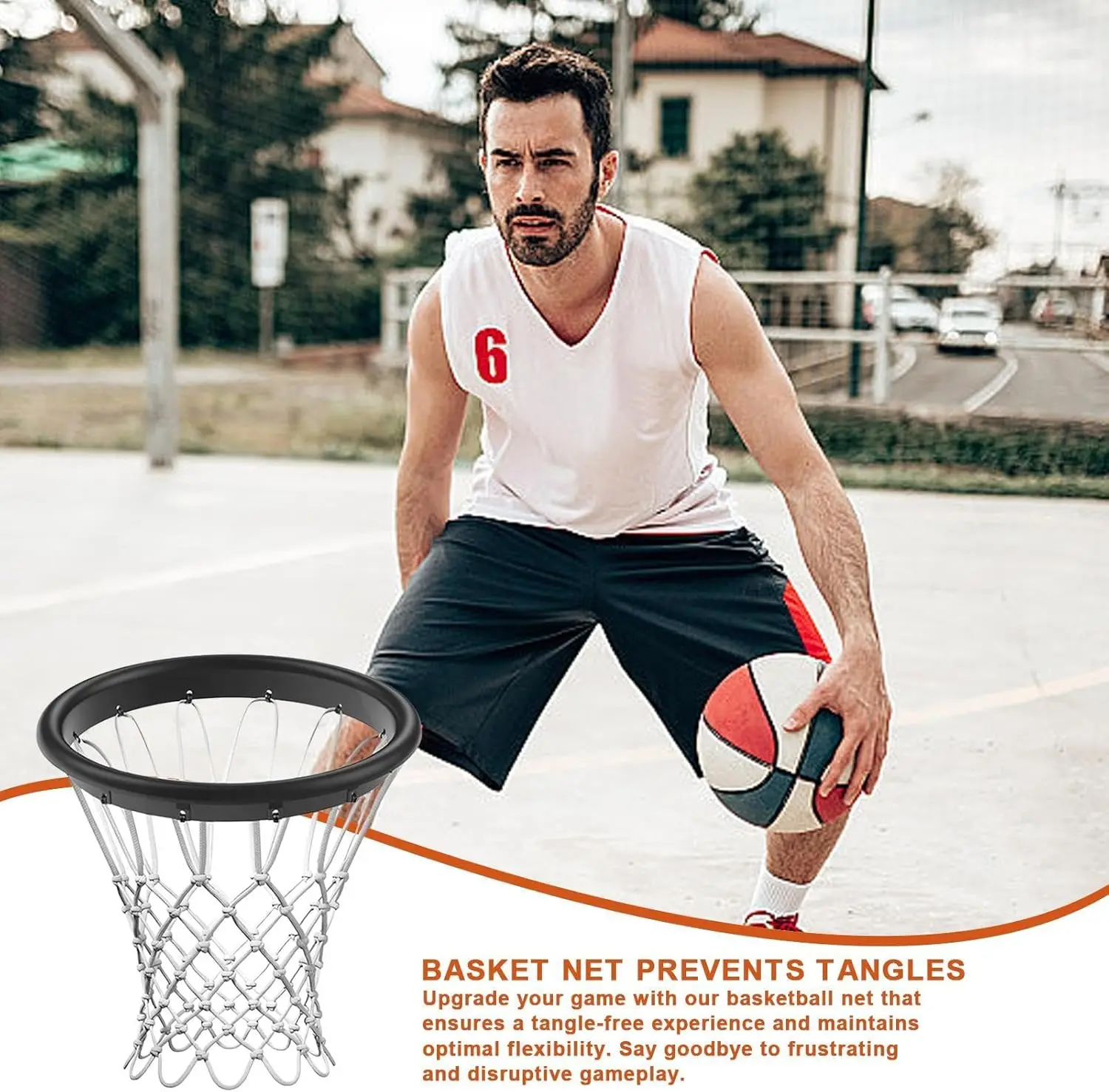Wear-Resistant Wear-Resistant TPU Basketball Net Replacement Fits Standard Hoops Portable Outdoor Net for Driveway Court and Travel - Aliexpress Deal