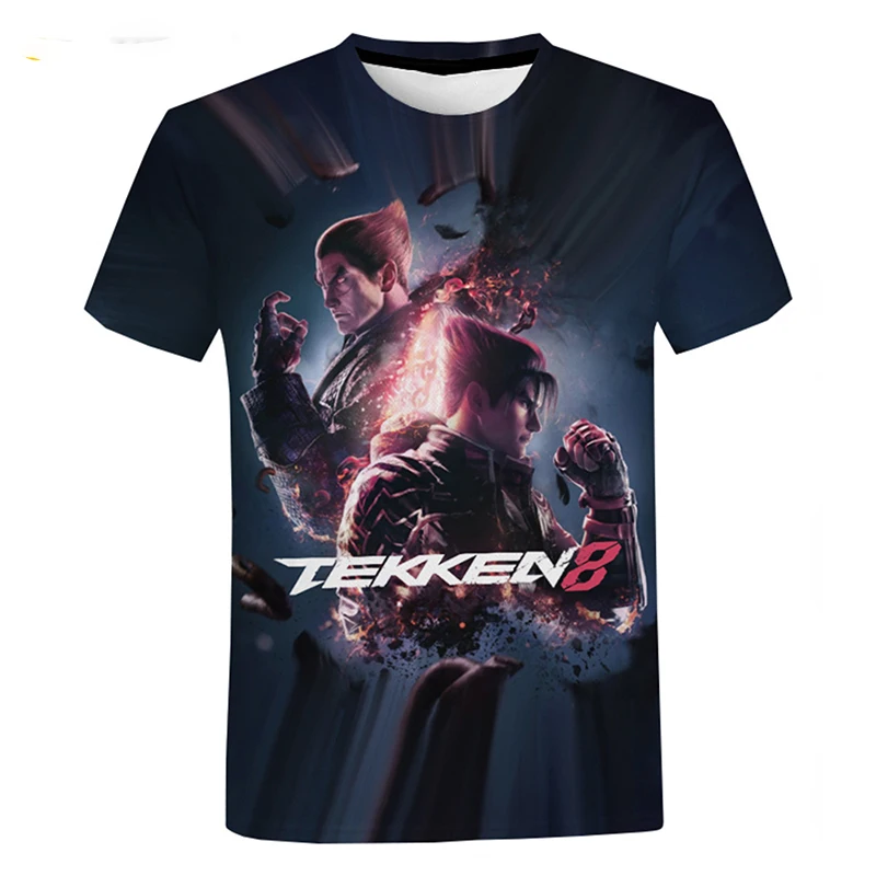 Summer T-Shirts 3D Printed Game Tekken 8 Fashion Short Sleeve T Shirt Kids Casual Boys Girls O-Neck Tees Tops Children Clothing