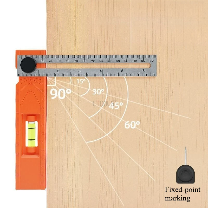 

Деревообработка, регулируемый маркировочный калибр из алюминиевого сплава, универсальный транспортир, чертилка с измерительной шкалой, профессиональный