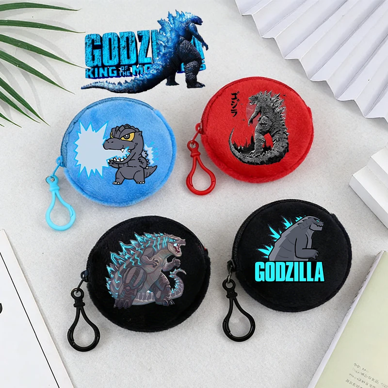 

Godzillas Men's Plushd Coin Purse Portable Canvas Print Kids Boys Childern's Wallet Purge Teenage Coin BankCard Storage Bag Gift