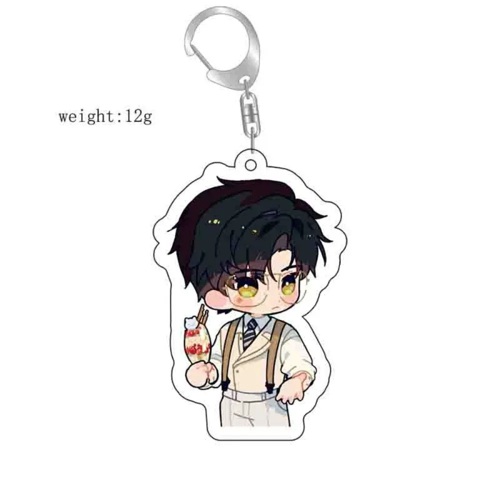 Game Love and Deepspace Acrylic Keychain Anime Figure Xavier Zayne Rafayel Sylus Caleb Pendant Keyring Bag Accessories Fans Gift