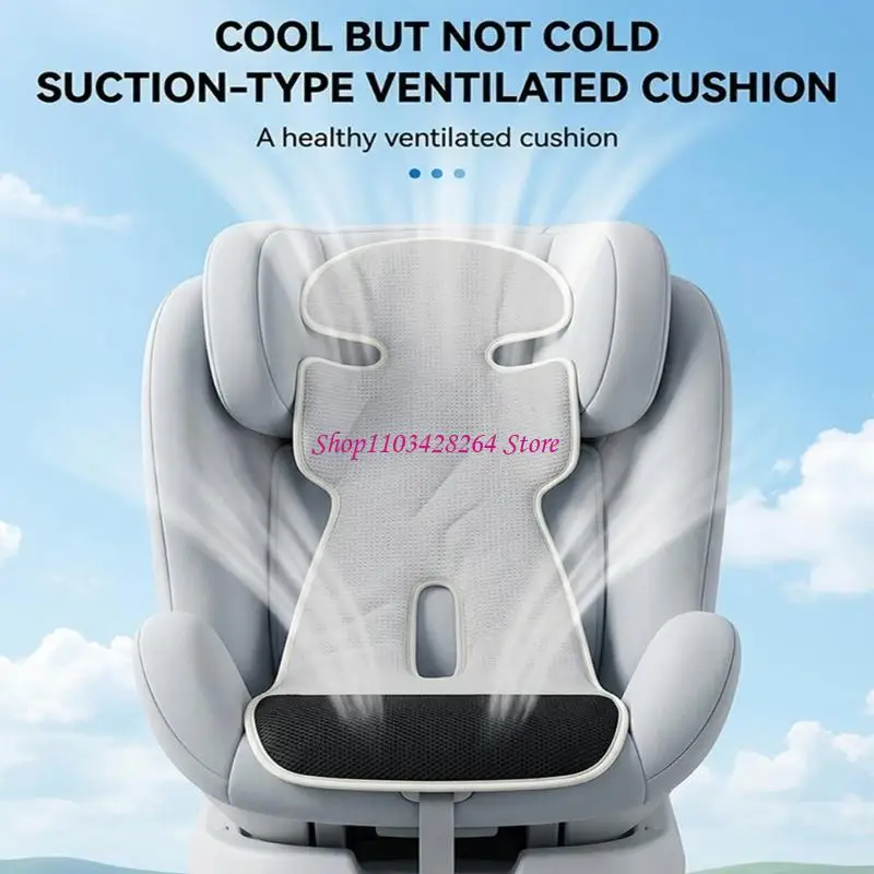 Adjustable Pushchair Cooling Mat Insert Pad With Ventilate Technology And Removable Polyester Fabric