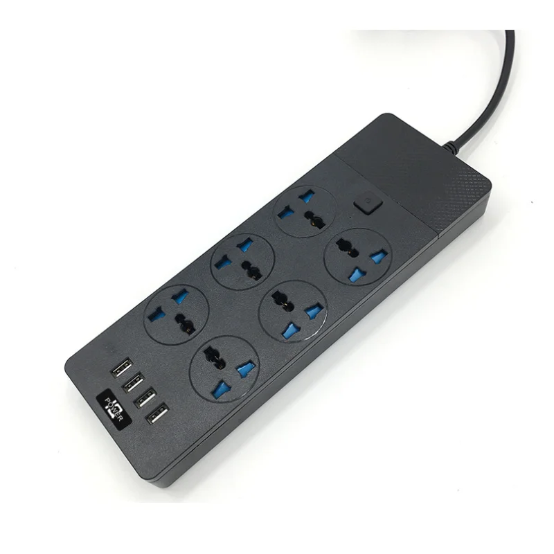 

2024New T12 Power Strip Multifunctional High Power 3000W US Plug Smart Power Socket Adapter with 4 USB Ports for Car Electronics