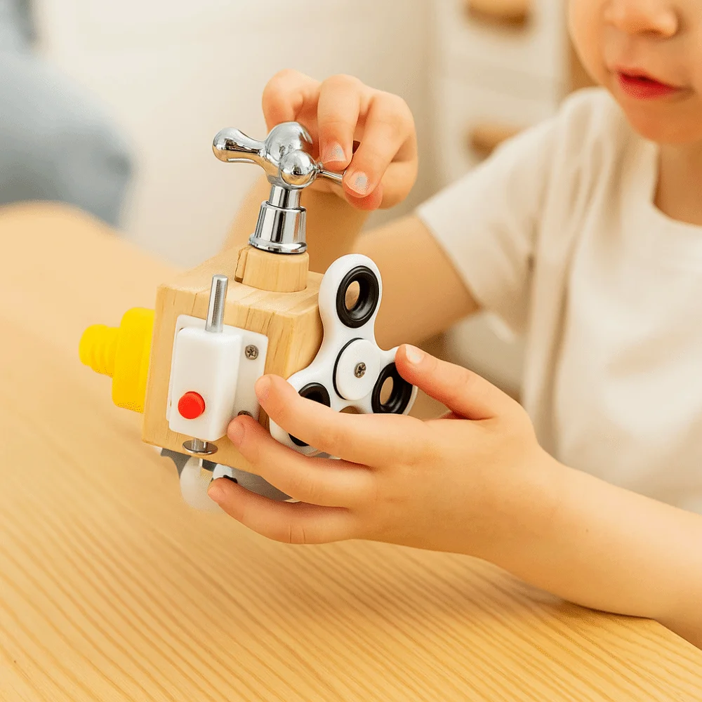 木製教育感覚ボードパズル多面体幼児ビジーキューブボード親子インタラクティブ DIY