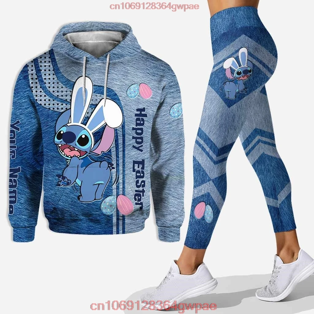 Customize stitch 3D Hoodie Women\'s Hoodie Set stitch Yoga Pants Sweatpants Women\'s Disney Yoga Hoodie Leggings Fashion Tracksuit