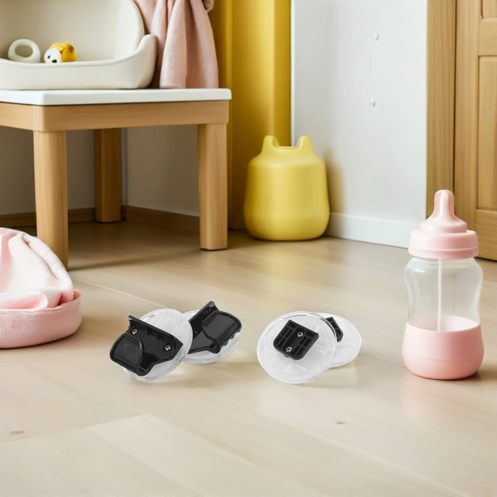 

2 set Child Gate Extension Pieces Plastic Baby Gate Accessory Kit For Stair Doorway Hallway Playpen Safety Fixator With Easy