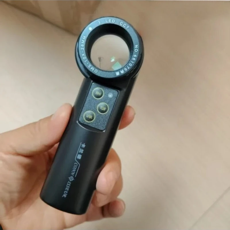 High Definition OMG10X 20X 30X Achromatic Magnifier Shadowless Jewelry Loupe  Gemstone Diamond Watch Repair Identification