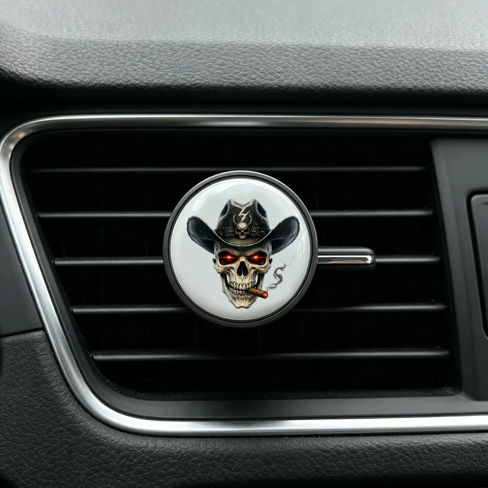 2026 New Cool Skull Car Vent Diffuser Clip Decoration Creative Vehicle Air Outlet Ornament Equipped NO Essential Oil Best Gift