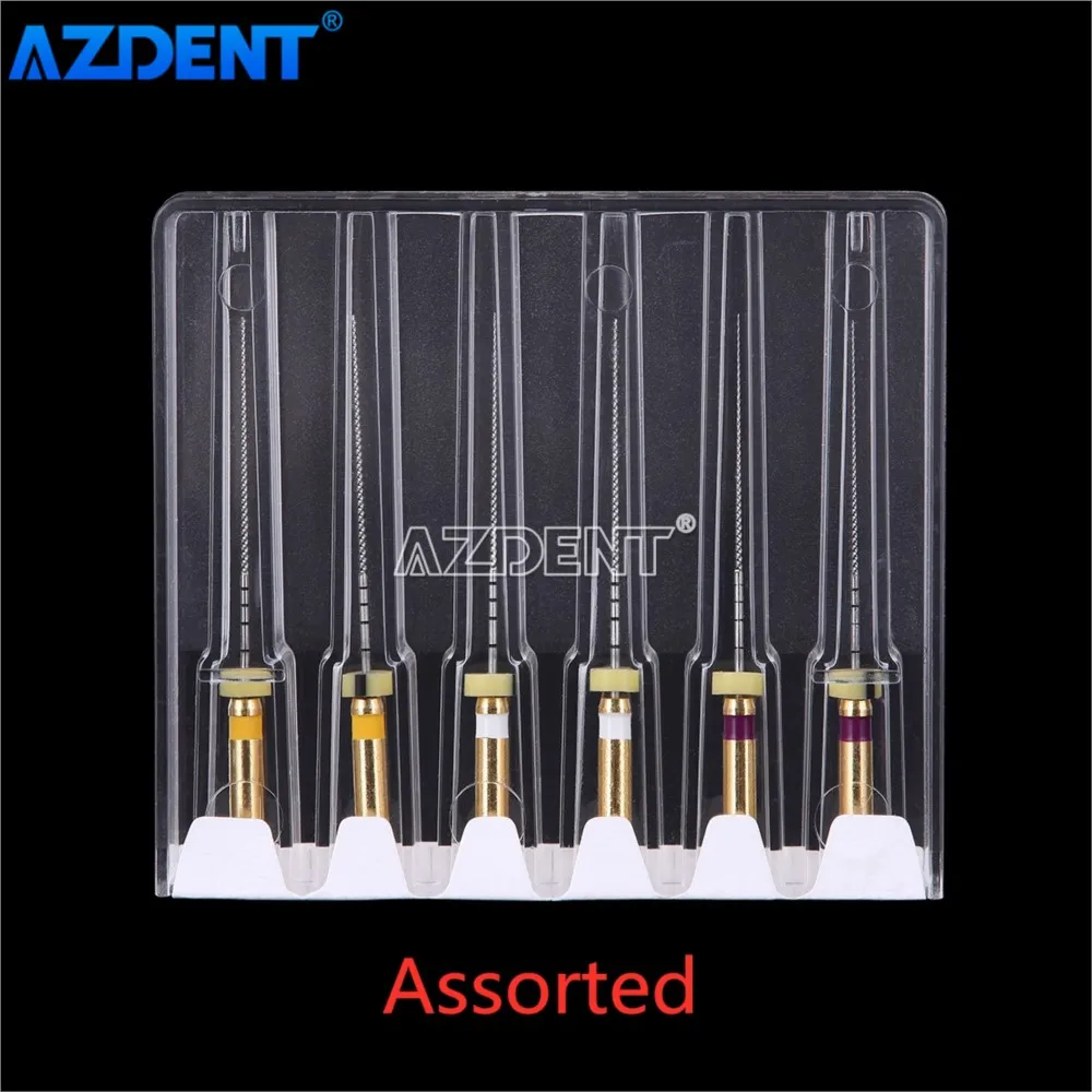 AZDENT Dental Nickel Titanium Path Files 25mm Size 13#-19# Taper 02 Endo File Engine Use Root Canal Instrument Tools