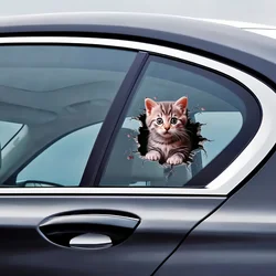 Durable 3D Cat Pattern Auto Sticker for Window Bumper Cute Car Body Styling Scratch Resistant Decor for Motorcycles Cars Laptops