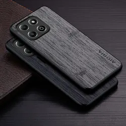 Case for Honor X6b X6a X7a X8a funda bamboo wood pattern Leather new phone cover Luxury coque for Honor X6b case capa