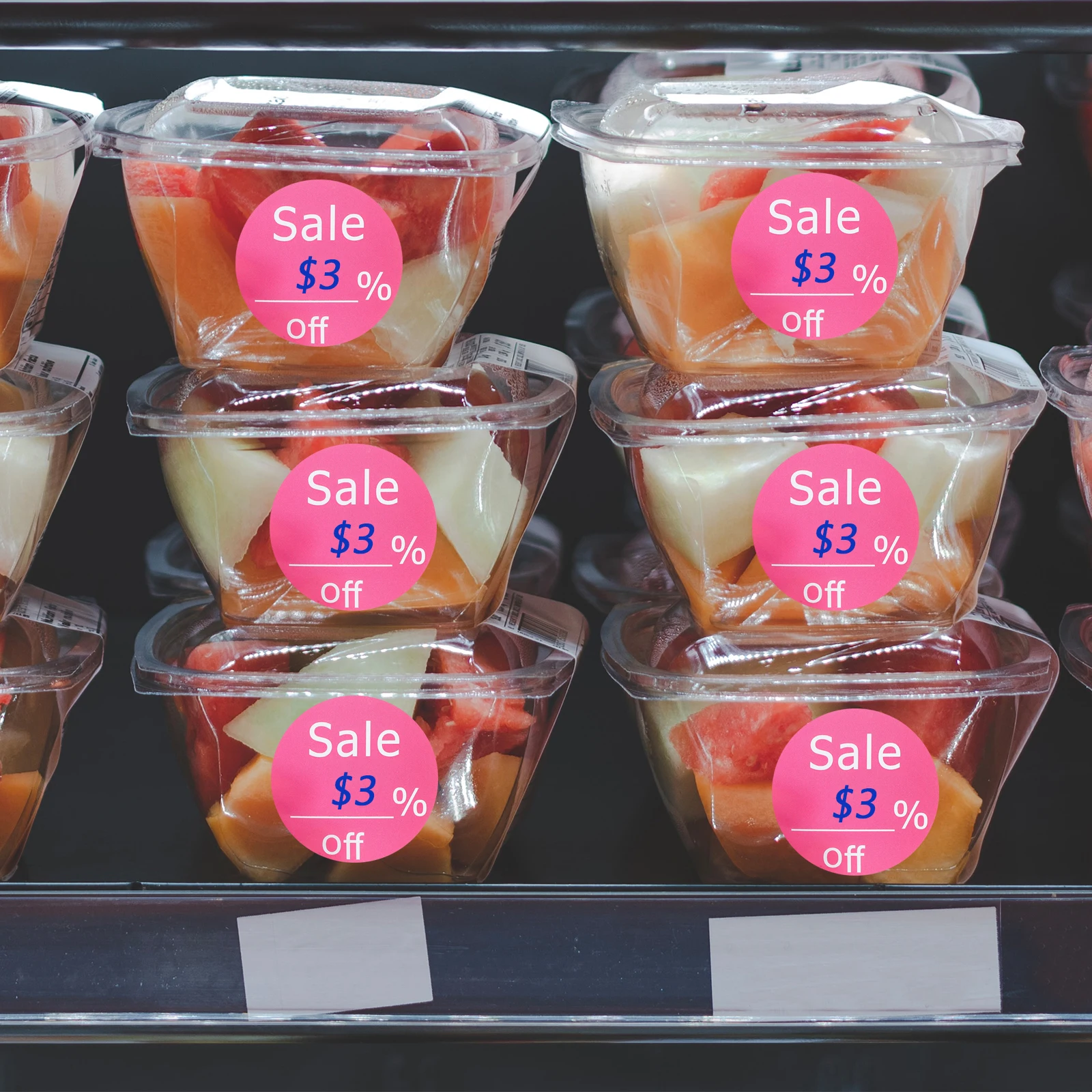 

1 Roll Round Removable Price Labels Bright Colorful Adhesive Stickers for Small Business Supermarket Sale Price Stickers