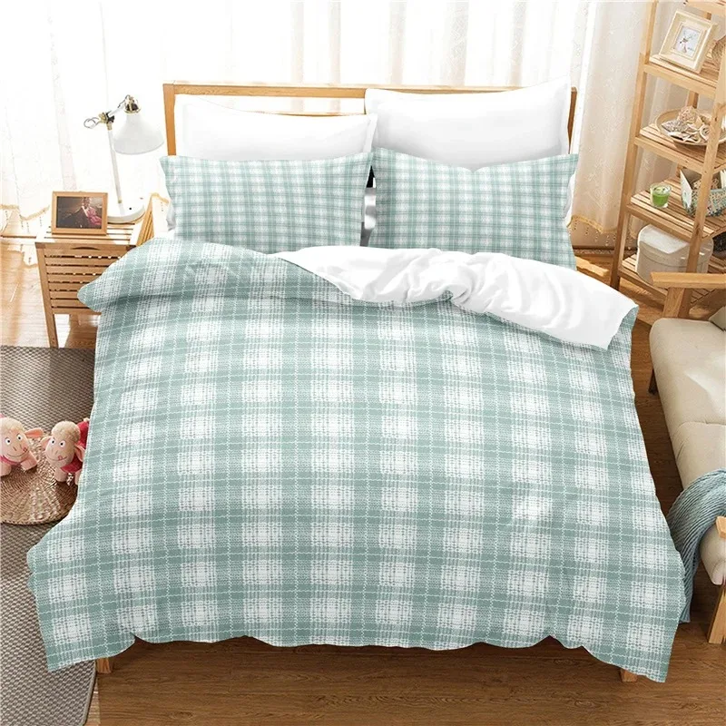 Juego de Ropa de Cama Nuevo, Simple, Liso, con Funda Nórdica, Tamaño King, Súper Suave, Cómodo, Color Verde Claro, Ropa de Cama, Tamaño Completo