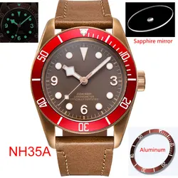 41mm NH35A  BOTIONI Sport Custom  Military Watch PVD Coffee  Bronze Case Sapphire Glass Luminous Deployant Clasp Deepwaterproof